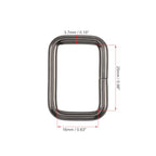 sourcing map 30 darabos fém négyzet gyűrű csat 25x16mm belső méret táskákhoz övekhez