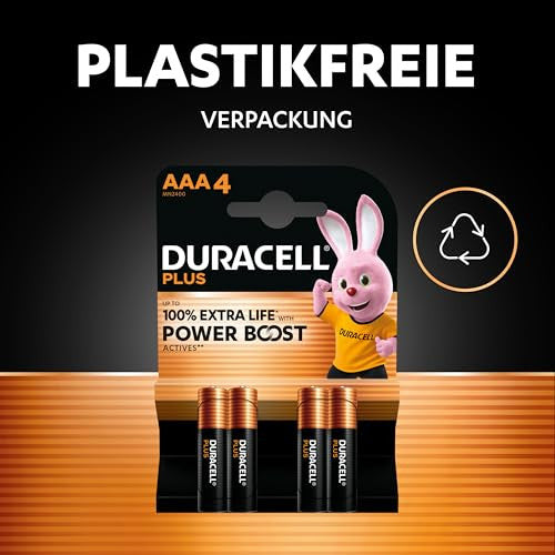 DURACELL Plus AAA elemek 12 darabos, alkáli, 1,5 V