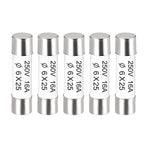 sourcing map 5 darabos kerámia biztosíték 16A, 6x25mm gyorskioldás, 250V