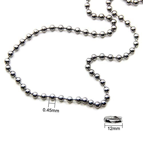 BetterJonny 6m golyós lánc, 4,5mm rozsdamentes acél 20 darabos csatlakozóval, ezüst