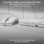 CHERRY DW 9100 SLIM vezeték nélküli billentyűzet és egér szett német kiosztás