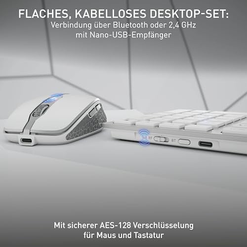 CHERRY DW 9100 SLIM vezeték nélküli billentyűzet és egér szett német kiosztás