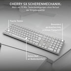 CHERRY DW 9100 SLIM vezeték nélküli billentyűzet és egér szett német kiosztás