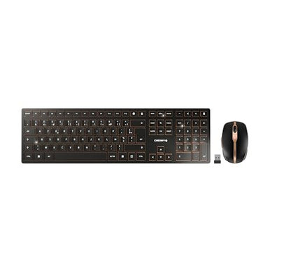 CHERRY DW 9100 SLIM, vezeték nélküli billentyűzet és egér szett, belga kiosztás