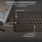 CHERRY DW 9100 SLIM, vezeték nélküli billentyűzet és egér szett, belga kiosztás