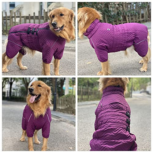 Warm kutyakabát, dupla rétegű kutyamellény, szélálló, vízálló, 3XL (ciklámen)