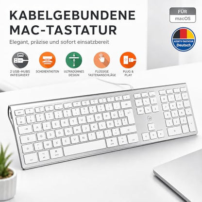Mobility Lab Clavier 2 USB portos billentyűzet Mac-hez szürke