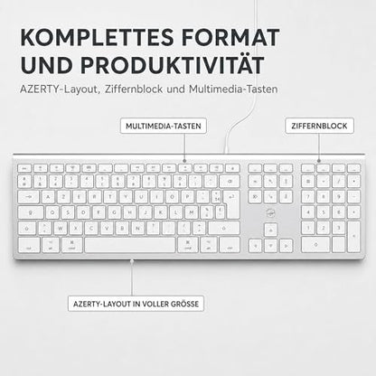 Mobility Lab Clavier 2 USB portos billentyűzet Mac-hez szürke