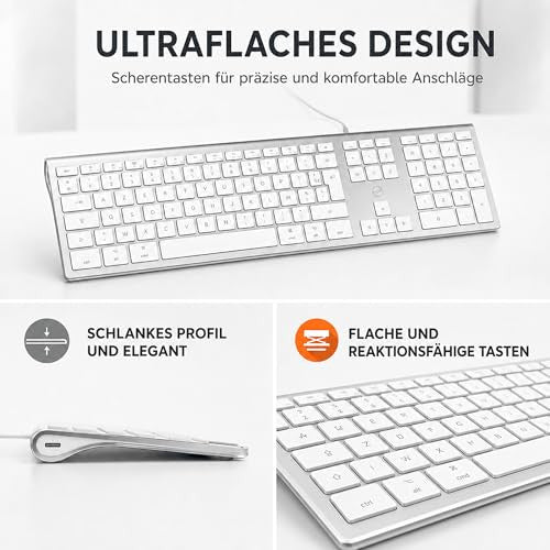 Mobility Lab Clavier 2 USB portos billentyűzet Mac-hez szürke