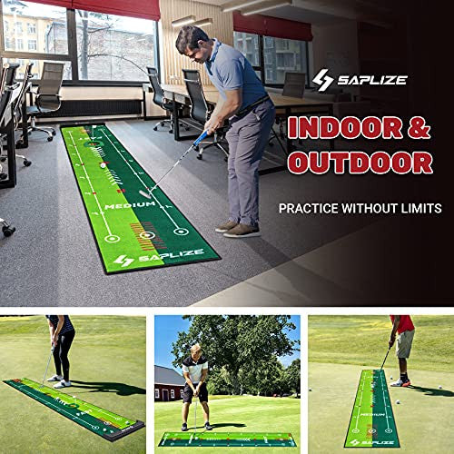 SAPLIZE kétsebességes golf gyakorlószőnyeg putting iránytükörrel, 20 hüvelyk