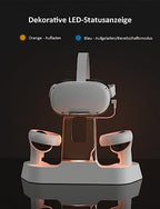 NexiGo töltőállomás LED fénnyel Oculus Quest 2-hez támogatja az Elite pántot