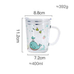 Xfeyaqlo gyermek tejbögre szívószállal, hőálló, 400 ml ló
