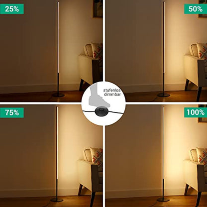 EDISHINE állólámpa LED állólámpa dimmelhető 3000K melegfehér, 1100 lumen, 147cm