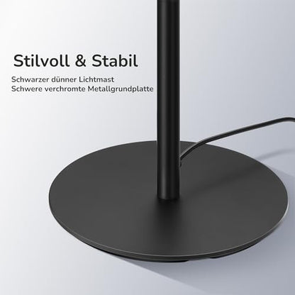 EDISHINE állólámpa LED állólámpa dimmelhető 3000K melegfehér, 1100 lumen, 147cm
