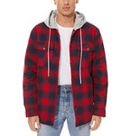 MAGCOMSEN férfi thermoing hosszú ujjú kapucnis flaneldzseki fekete, XXL