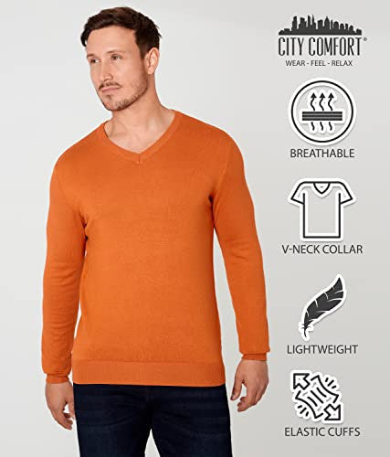 CityComfort férfi pulóver kerek vagy V nyakkal