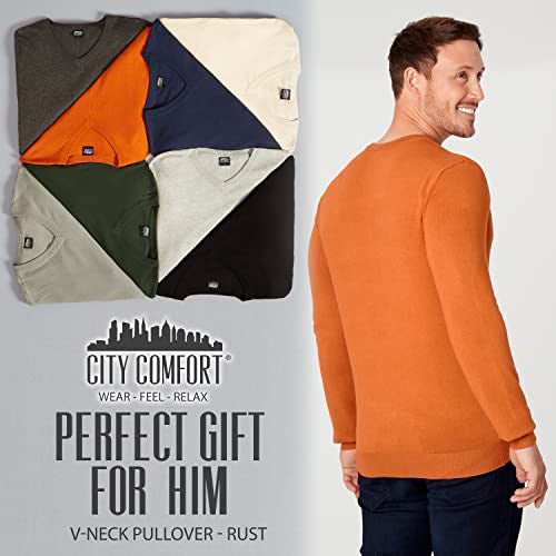 CityComfort férfi pulóver kerek vagy V nyakkal
