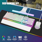 RedThunder K10 gaming billentyűzet és egér szett, QWERTZ DE kiosztás, fémlemez és