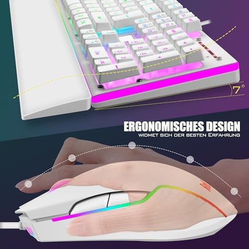 RedThunder K10 gaming billentyűzet és egér szett, QWERTZ DE kiosztás, fémlemez és
