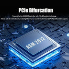 GLOTRENDS PA20 2 portos M.2 NVMe PCIe 3.0 X4 adapter PCIe bifurkáció