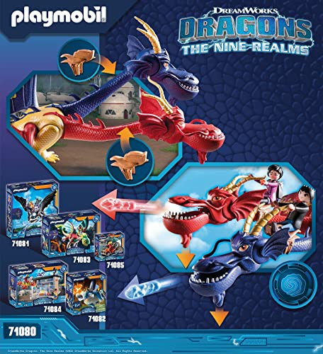 Playmobil DreamWorks Dragons 71080 kétfejű sárkány figura lövő funkcióval