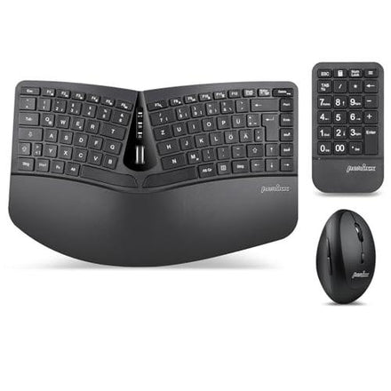 Perixx PERIDUO-606A 3 az 1-ben vezeték nélküli ergonomikus billentyűzet, függőleges