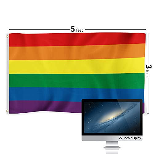 Rainbow zászló, szivárványos, kétoldalas nyomtatás, 150 x 90 cm, beltéri és kültéri