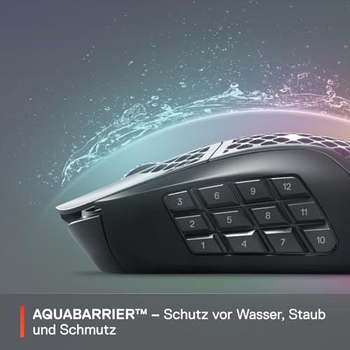 SteelSeries Aerox 9 vezeték nélküli egér RGB, könnyű, vízlepergető, 18 gombos