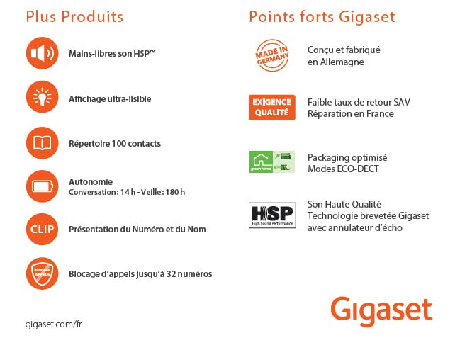 Gigaset A695 - vezeték nélküli DECT telefon nagy kontrasztú kijelző, kiváló