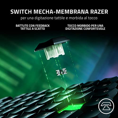 Razer Ornata V3 - lapos mecha-membrán billentyűzet Razer Chroma RGB olasz kiosztás