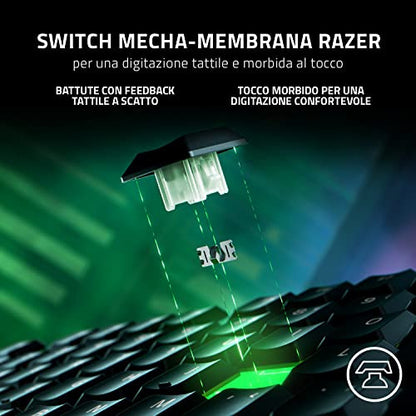 Razer Ornata V3 - lapos mecha-membrán billentyűzet Razer Chroma RGB olasz kiosztás