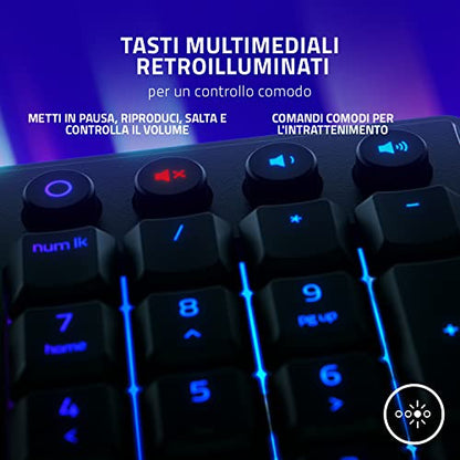 Razer Ornata V3 - lapos mecha-membrán billentyűzet Razer Chroma RGB olasz kiosztás