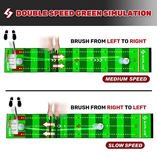 SAPLIZE Golf Putting Mat, Bundle A pályakövetés, több edzésmód vagy Bundle B két