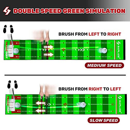 SAPLIZE Golf Putting Mat, Bundle A pályakövetés, több edzésmód vagy Bundle B két