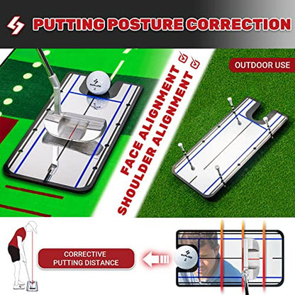 SAPLIZE Golf Putting Mat, Bundle A pályakövetés, több edzésmód vagy Bundle B két