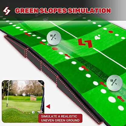 SAPLIZE Golf Putting Mat, Bundle A pályakövetés, több edzésmód vagy Bundle B két