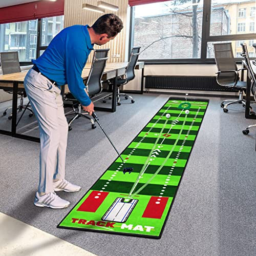 SAPLIZE Golf Putting Mat, Bundle A pályakövetés, több edzésmód vagy Bundle B két