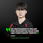 Razer DeathAdder V3 Pro - könnyű vezeték nélküli ergonomikus e-sport egér 63g könnyű