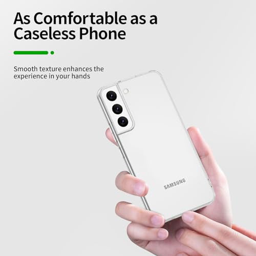 NEW'C tok Samsung Galaxy S22 5G átlátszó szilikon puha TPU gél és 2 darabos üveg