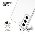 NEW'C tok Samsung Galaxy S22 5G átlátszó szilikon puha TPU gél és 2 darabos üveg