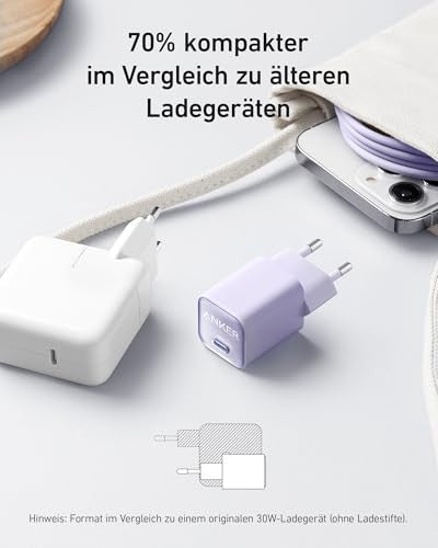 Anker 511 töltő Nano 3, 30W, USB-C, PIQ 3.0 PPS, iPhone 15/15 Plus/15 Pro/15 Pro