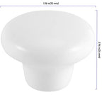 ZEONHEI 35 darabos fehér kerámia szekrényfogantyú 32mm kerek bútorfogantyú