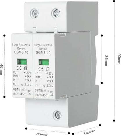 DEWIN 220V 2P 40KA túlfeszültségvédő 1 darabos