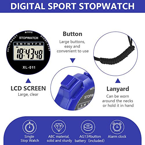 Vicloon digitális sport stopperóra, nagy kijelzővel, ébresztővel, naptárral