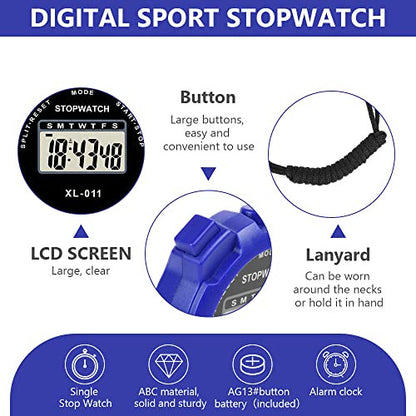 Vicloon digitális sport stopperóra, nagy kijelzővel, ébresztővel, naptárral