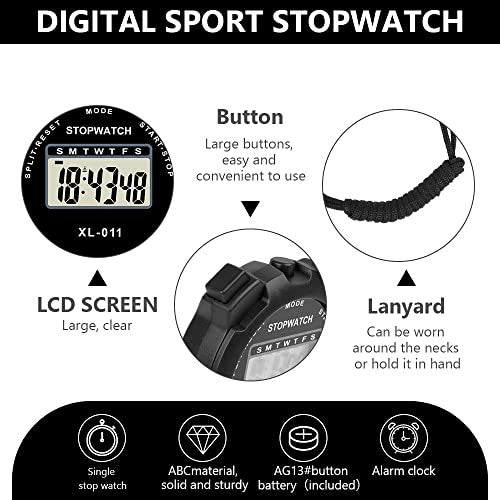 Vicloon sport stopperóra, digitális stopperóra nagy kijelzővel, sport stopperóra