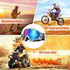 Fiada ATV védőszemüveg felnőtteknek, dirt-bike szemüveg, páramentes, motorkerékpár