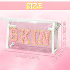 SKIN átlátszó kozmetikai táska cipzárral, vízálló, hordozható PVC sminktáska nőknek