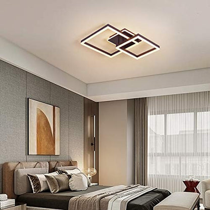 Becailyer LED mennyezeti lámpa, 80 W, modern LED, dimmelhető, süllyesztett akril