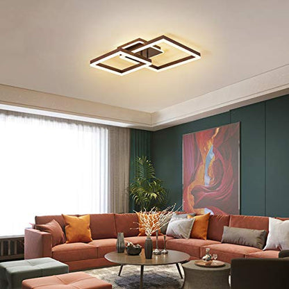 Becailyer LED mennyezeti lámpa, 80 W, modern LED állítható fényerejű süllyesztett